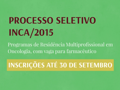 Inscrições abertas para o Programa de Residência Multiprofissional em Oncologia