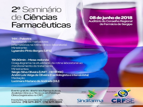 CRF/SE PROMOVE 2º SEMINÁRIO DE CIÊNCIAS FARMACÊUTICAS