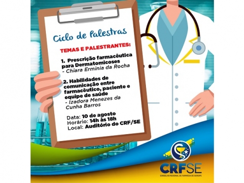 CRF/SE PROMOVE CURSO NO DIA 10 DE AGOSTO