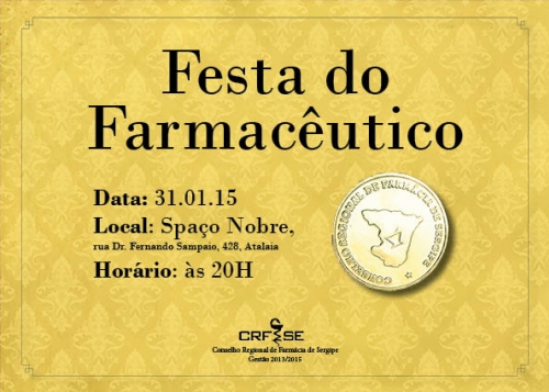 CRF/SE realiza Festa do Farmacêutico