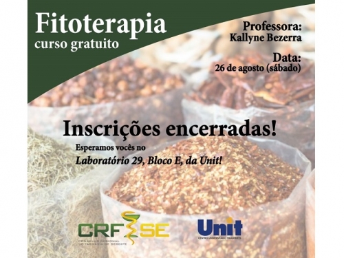 CURSO DE FITOTERAPIA SERÁ REALIZADO NO LABORATÓRIO 29, BLOCO E, DA UNIT