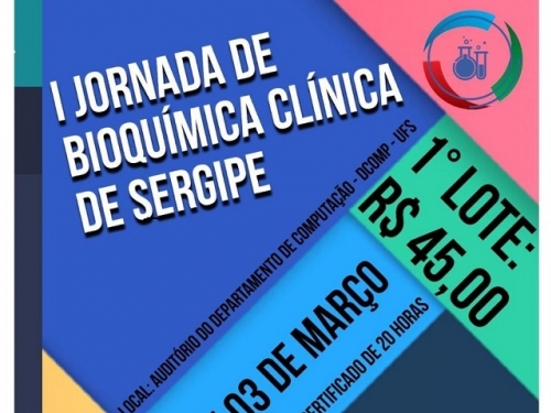 ABERTAS AS INSCRIÇÕES PARA A I JORNADA BIOQUÍMICA CLÍNICA DE SERGIPE