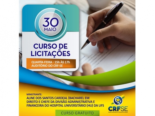 CRF/SE PROMOVE SEGUNDA EDIÇÃO DO CURSO DE LICITAÇÕES