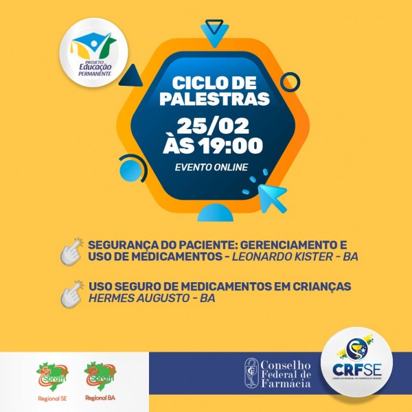 Aberta as inscrições para palestras online sobre uso de medicamentos