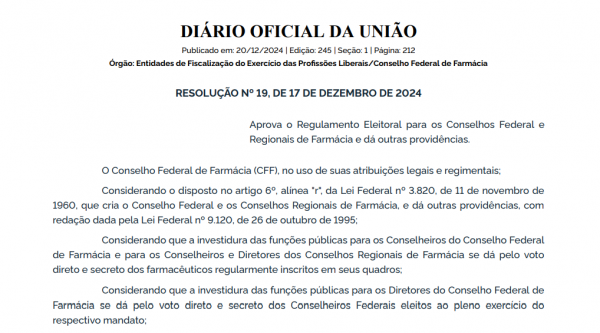 ATENÇÃO AO REGULAMENTO ELEITORAL: SAIBA QUEM PODE VOTAR NAS ELEIÇÕES DO CRF/SE 2025