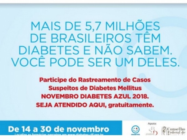 RASTREAMENTO DE CASOS SUSPEITOS DE DIABETES ACONTECE EM SERGIPE