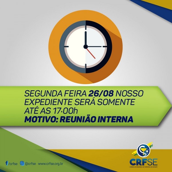 CRF/SE altera expediente nessa segunda-feira