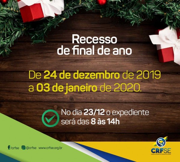 CRF/SE ANUNCIA EXPEDIENTE ESPECIAL E RECESSO