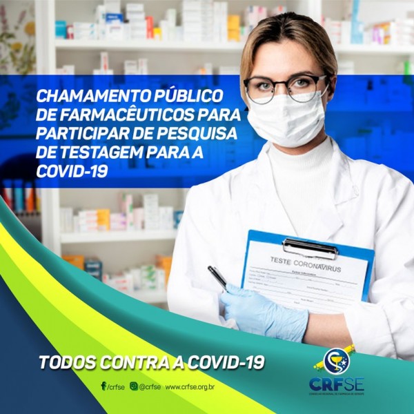 PREENCHA FORMULÁRIO DE INSCRIÇÃO PARA SELEÇÃO DE FARMACÊUTICOS PARA PARTICIPAR DE PESQUISA
