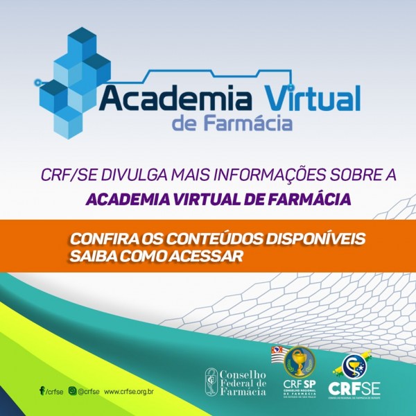CRF/SE DIVULGA MAIS INFORMAÇÕES SOBRE A ACADEMIA VIRTUAL DE FARMÁCIA