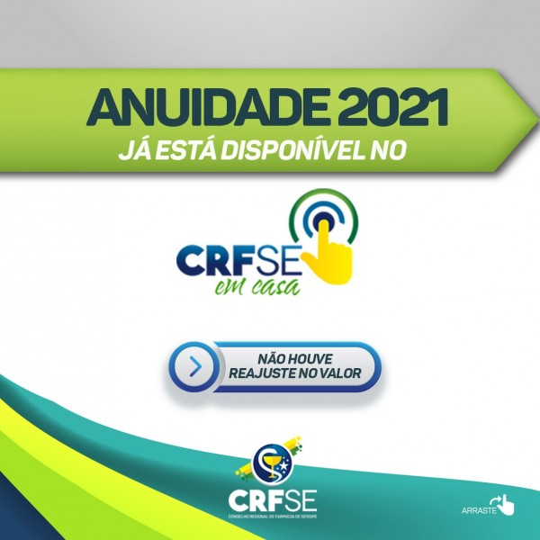 ANUIDADE 2021 JÁ ESTÁ DISPONÍVEL