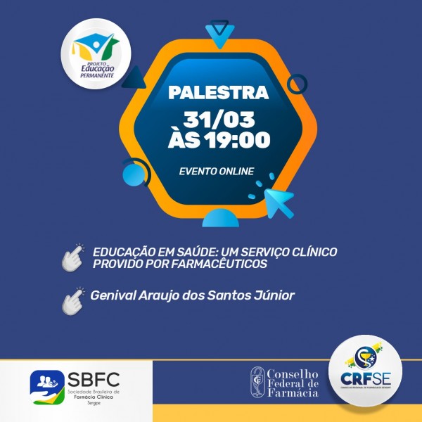 Aberta as inscrições para palestra online sobre educação em saúde