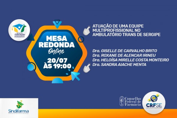 Aberta as inscrições para mesa redonda online sobre Atuação de uma Equipe Multiprofissional no Ambulatório Trans de Sergipe